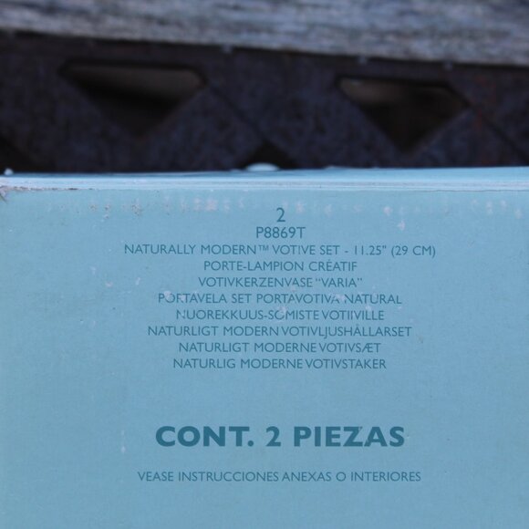 PartyLite Votive Holder β Fillable Glass Column β Holiday Decor β P8869T β 11.5" - Picture 3 of 9